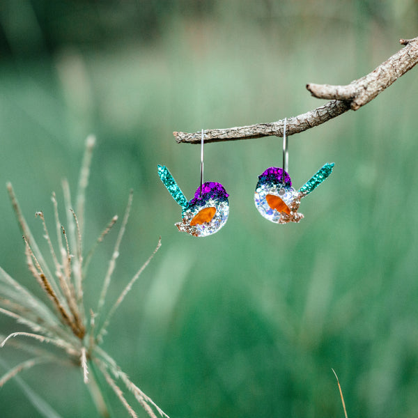 Pete the Purple Crowned Fairy Wren - Hoops