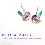 Pete and Polly the Purple Crowned Fairy Wren - Hoops (mismatch)