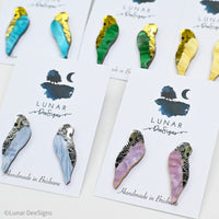 Baby Boris the Budgie STUDS - pick your colour