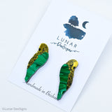 Baby Boris the Budgie STUDS - pick your colour