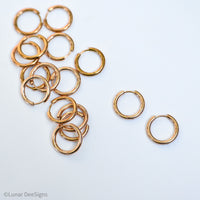 ROSE Gold Plated Surgical Steel Hoop - 19mm - Hoop only