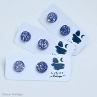 Mini Stud - Periwinkle 12mm circle