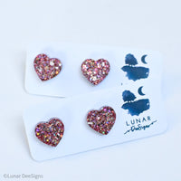 Mini Stud - Rose Gold Love heart 15mm