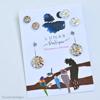 Party Pack 020 -Earring set plus Free Nail wraps