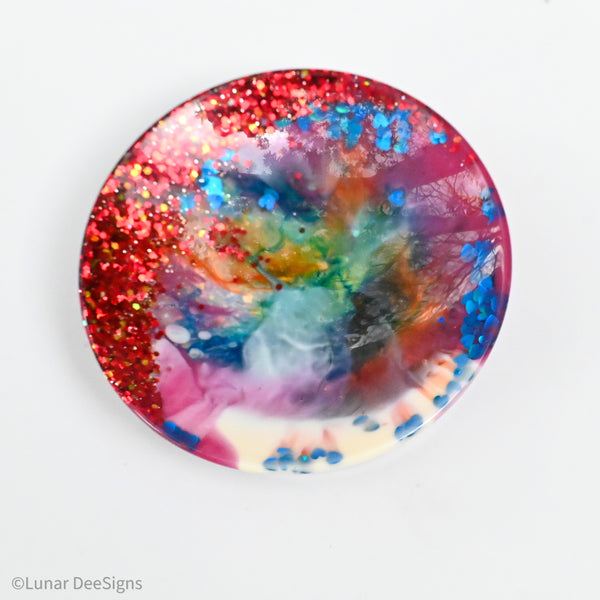 Resin Trinket Dish - One of a kind no waste - Rainbow Space (04)