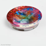 Resin Trinket Dish - One of a kind no waste - Rainbow Space (04)