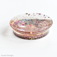 Resin Trinket Dish - One of a kind no waste - spatter of glitter (09)