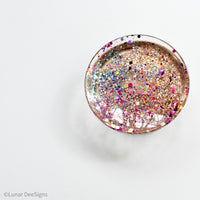 Resin Trinket Dish - One of a kind no waste - spatter of glitter (09)