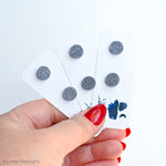 Mini Stud - Silver Sprinkles 10mm circle