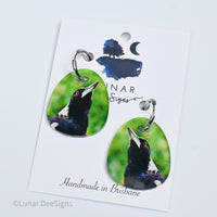 Aussie Bird Portraits - Australian Magpie - Double Design - Black Glitter