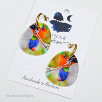 Aussie Bird Portraits - Rainbow Lorikeet - Double design - Black glitter