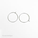 FINE HOOP -  Surgical Steel Hoop - 25mm - Hoop only (per pair)