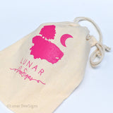 Lunar Dee branded Calico Bag - Medium - current colour is Pink