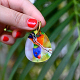 Aussie Bird Portraits - Rainbow Lorikeet - Double design - Black glitter