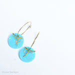 Autumn/Winter 2025 - Every Day Hoops - Baby Blue opal/hummingbird charm