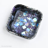 Resin Trinket Dish - lavender and silver squares