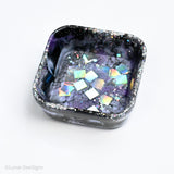 Resin Trinket Dish - lavender and silver squares