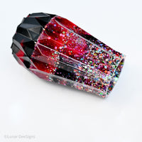 Resin Vase - Deep Pink and Rainbow Sparkles