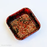 Resin Trinket Dish - Ruby and Gold nuggets
