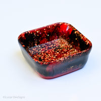 Resin Trinket Dish - Ruby and Gold nuggets