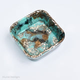 Resin Trinket Dish - Tiffany Green and Gold