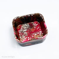 Resin Trinket Dish -Deep Hot Pink and Gold