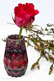 Resin Vase - Deep Pink and Rainbow Sparkles