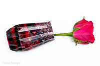 Resin Vase - Deep Pink and Rainbow Sparkles