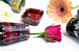 Resin Vase - Deep Pink and Rainbow Sparkles