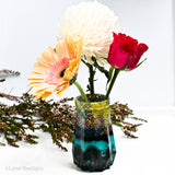 Resin Vase - One of a kind NO WASTE, Glitter half