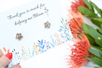 Teachers' Gifts - Bloom/Flower resin studs - pick your colour