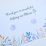 Teachers' Gifts - Bloom/Flower resin studs - pick your colour