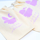 Lunar Dee branded Calico Bag - Medium - current colour is Pink