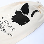 LARGE Lunar Dee branded Calico Bag - Black Logo